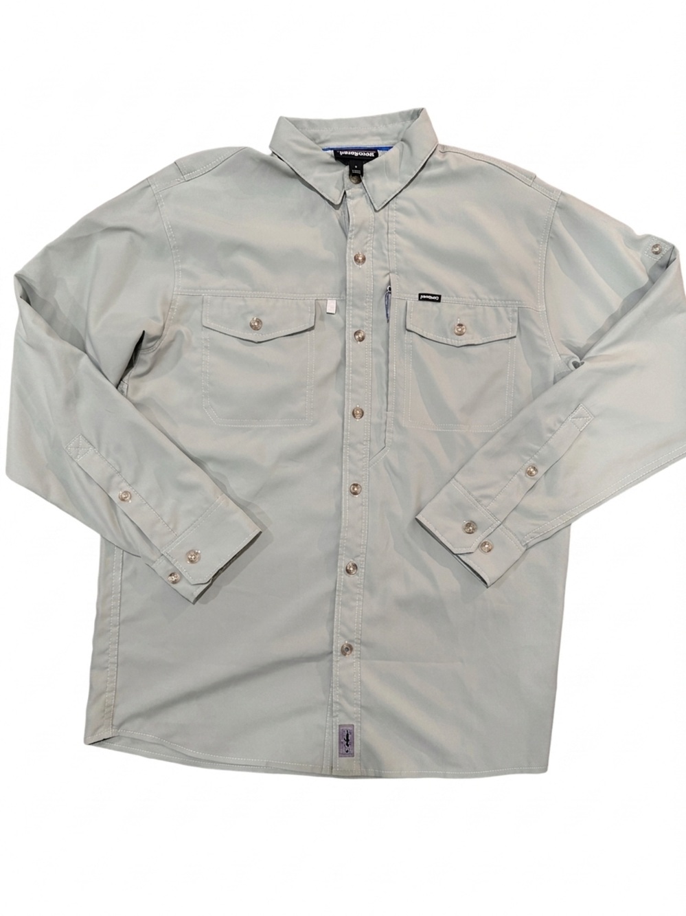 Patagonia Men’s Sol Patrol Long Sleeve Shirt Light Mint Green UPF Small